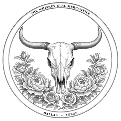 Whiskey Girl Mercantile engraved seal mark