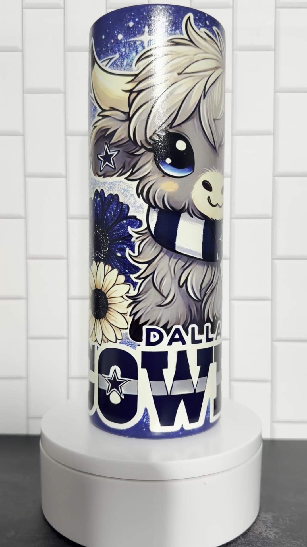 Dallas Cowboys Highland calf fan tumbler